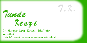 tunde keszi business card